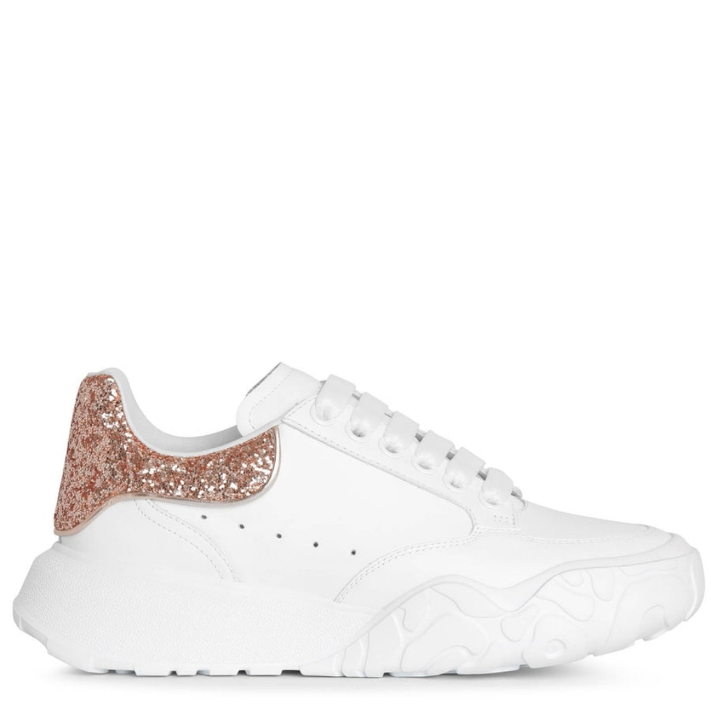 Alexander McQueen Court Rose Glitter Sneakers Size 36.5 Pre-owned